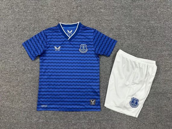 25/26 Everton Home Football Shirt Kids Size Suit