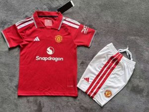 26/27 Manchester United Home Football Shirt Kids Size Suit