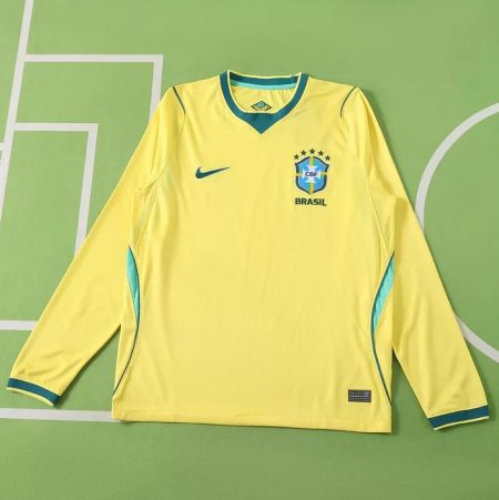 26/27 Long Sleeve Brazil Home Football Shirt