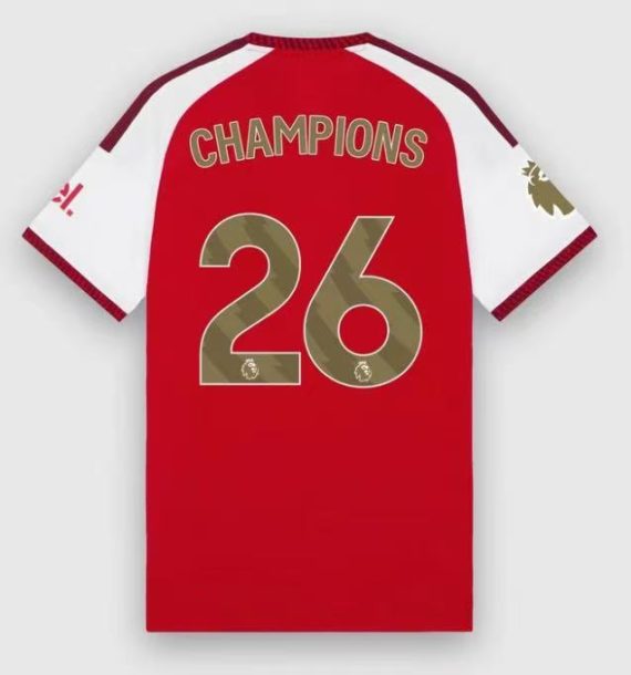 25/26 Arsenal Champions #26 Home Football Shirt
