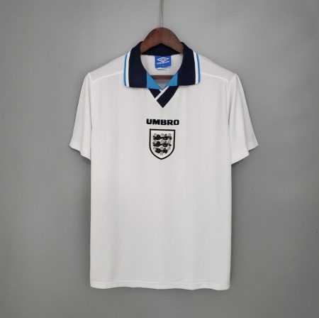1996 Retro England Home Soccer Jersey
