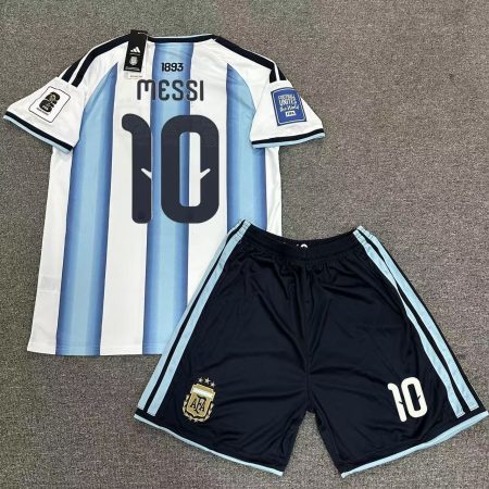 26/27 Argentina #10 Messi Home Football Shirt Kids Size Suit
