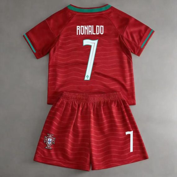 26/27 Portugal #7 Ronaldo Home Football Shirt Kids Size Suit