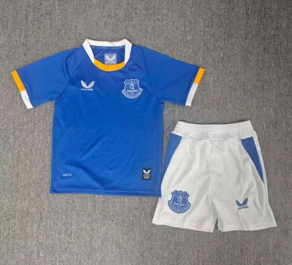 26/27 Everton Home Football Shirt Kids Size Suit