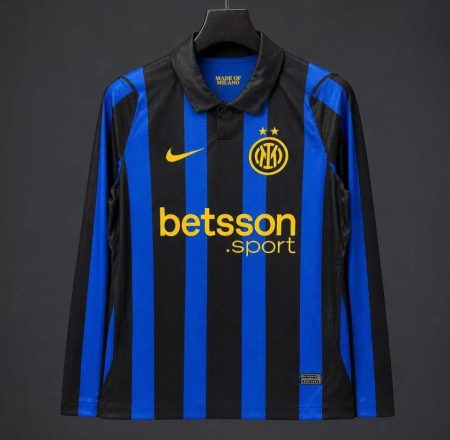 26/27 Long Sleeve Inter Milan Home Football Shirt