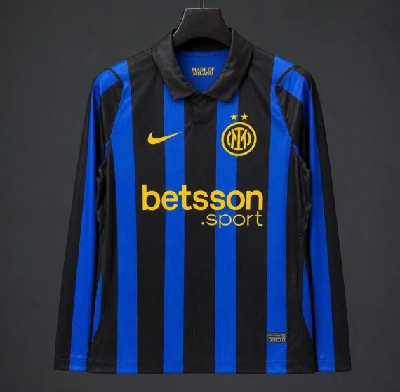 26/27 Long Sleeve Inter Milan Home Football Shirt