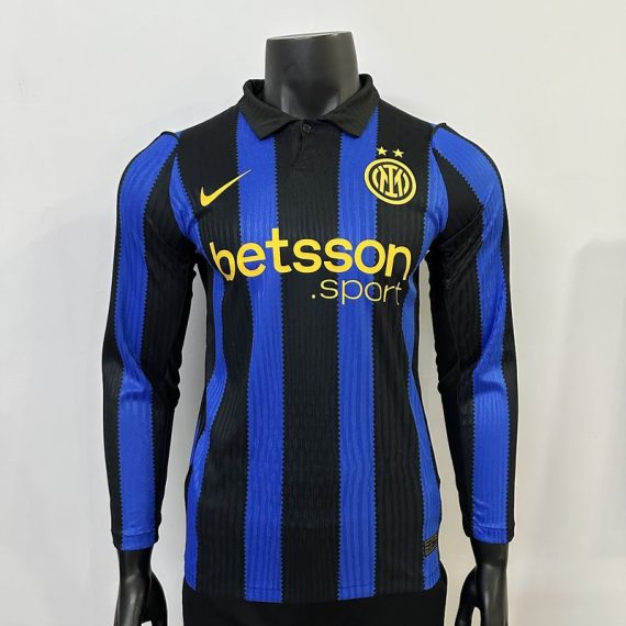 26/27 Player Version Long Sleeve Inter Milan Home Football Shirt